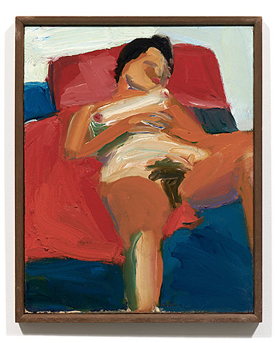 Joan Brown, Untitled (Reclining nude), c.1958