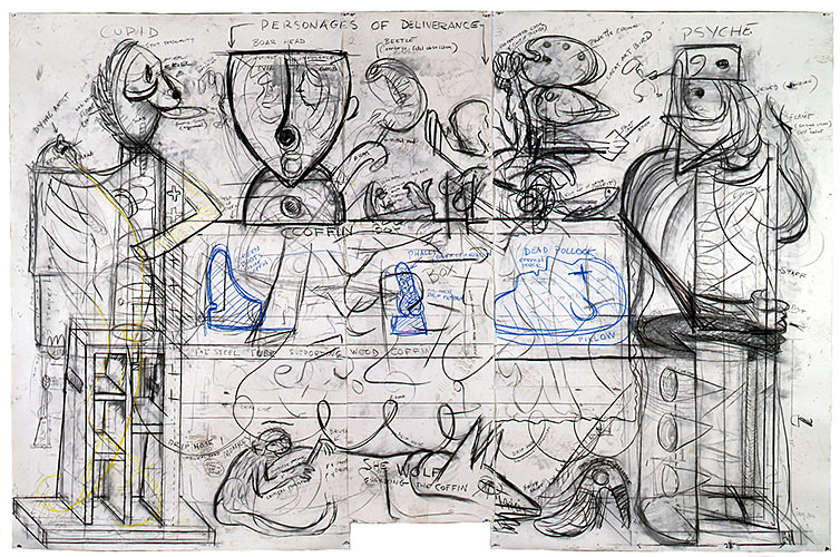 Working Drawing for Guardians of the Secret II, 1990