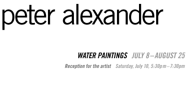 Peter Alexander: Water Paintings